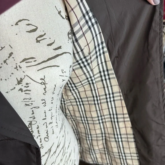 Burberry‎ of London Brown Double-Breasted Coat w/ Nova Check Lining – Size M - Picture 8 of 12